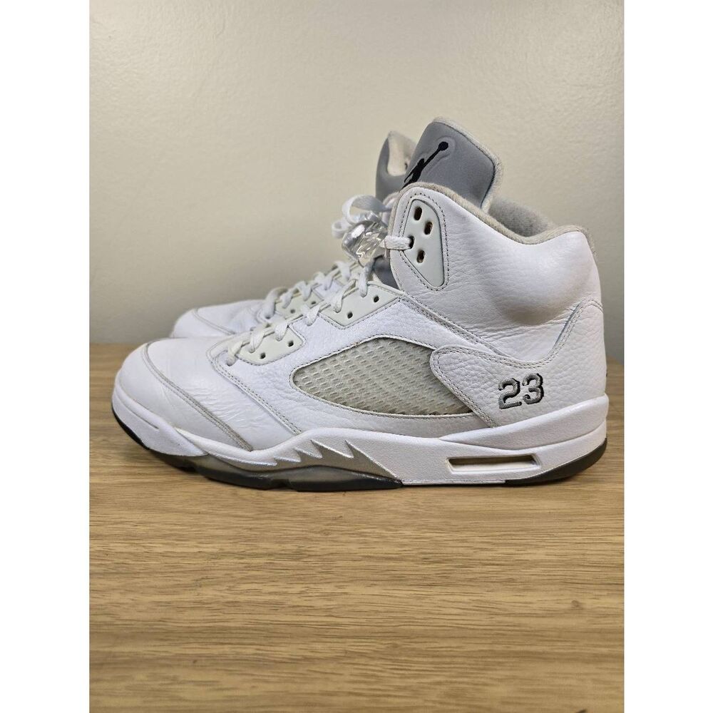 Size 13 - Air Jordan 5 Retro 2015 White Metallic
